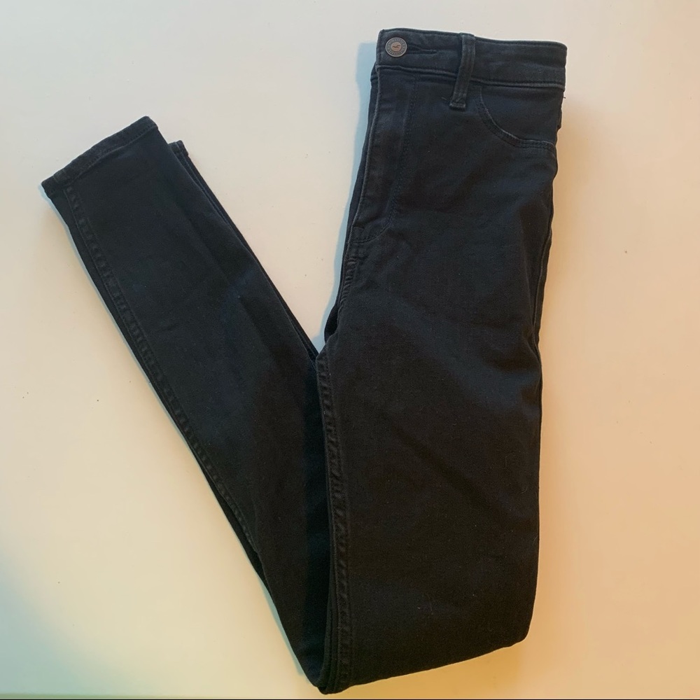 Hollister Black Ultra High Rise Jean Leggings 00